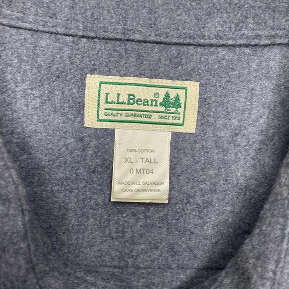 L.L. Bean Chamois Cloth Flannel Button Up Shirt - Picture 3 of 7
